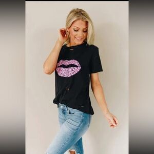 NWT Boutique Kiss Lips Top